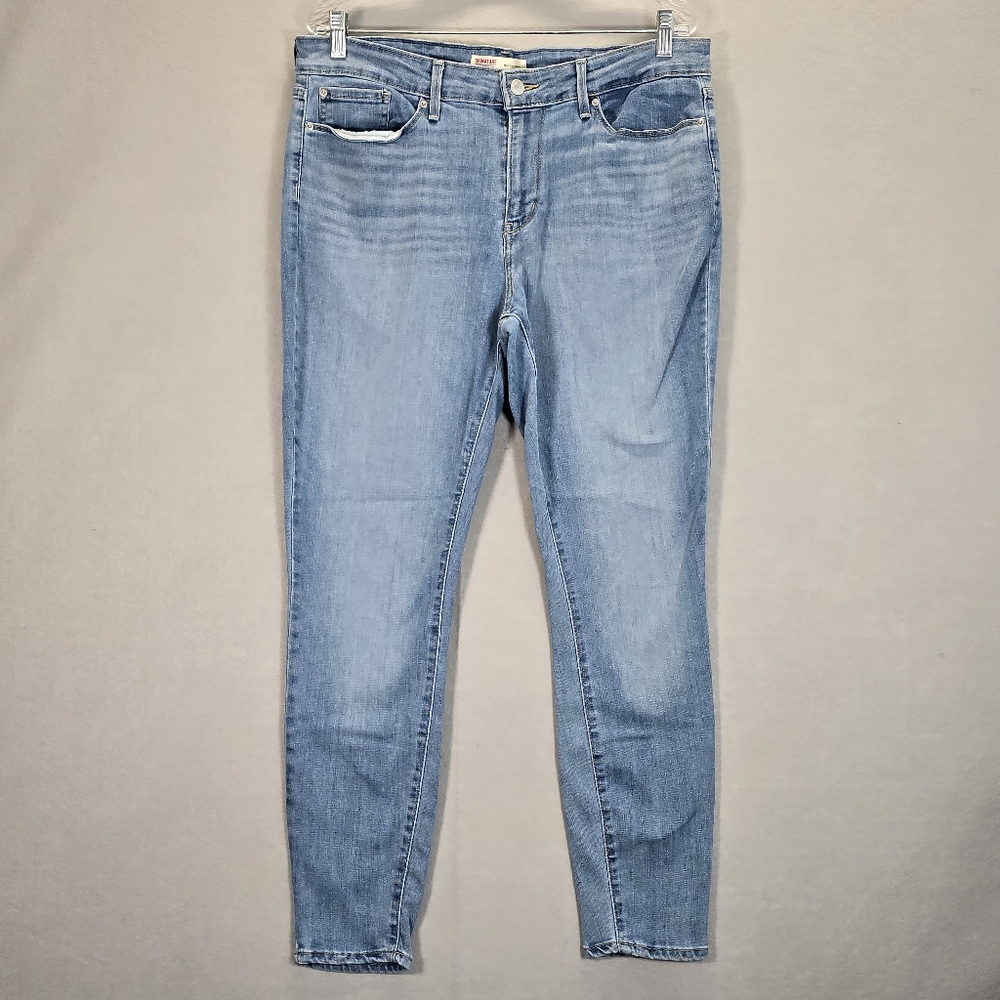 Signature Levi Strauss Women’s Sz 33x30 Jeans Mid Rise Skinny Denim Blue